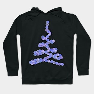 Blue and Purple Chicory Flowers Tree Hoodie